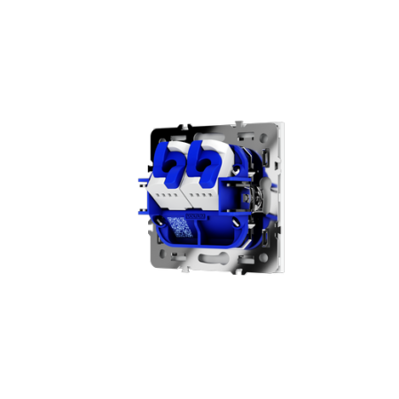 Розетка компьютерная встраиваемая Voltum S70 двойная RJ45+RJ45 КАТ.6, (белый матовый)