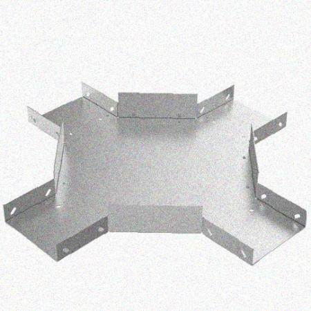 Лоток крестообразный замковый глухой КМЗГ 200х50 УТ1,5, оцинкованный лист, S1,0