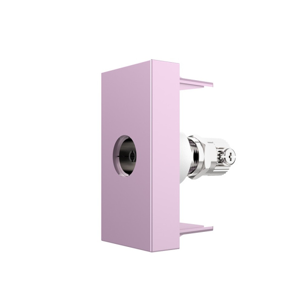 Розетка телевизионная, ТВ-розетка, цвет розовый (механизм) Livolo