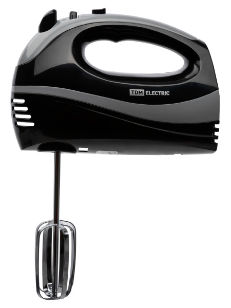 Миксер ручной «Зевс 2», 300 Вт, 5 скоростей, режим «Турбо», 2 комплекта насадок, черный, TDM