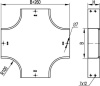 Ответвитель DPX крестообразный 100х50 DKC