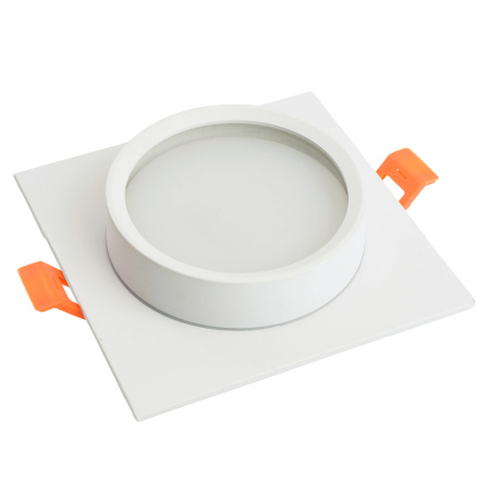 Светильник потолочный встраиваемый, 15W 230V GX53, IP44, белый, квадрат, без лампы, DL505 Feron