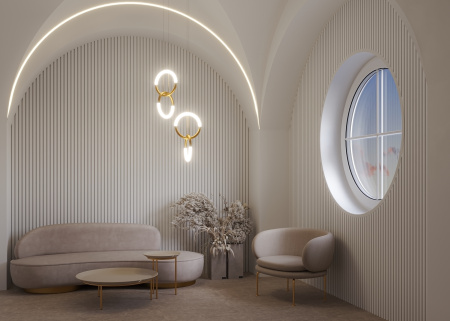 Подвесной светильник 2*LED 18Вт Золото IP20 Node MOD165PL-L18G3K Maytoni