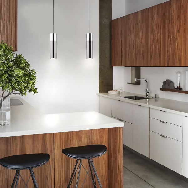 Подвесной светильник хром IP20 (50135/1 LED хром / черный жемчуг) Eurosvet