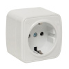 Минск Розетка 1-местная ОП 16А с заземлением белая Basic EKF