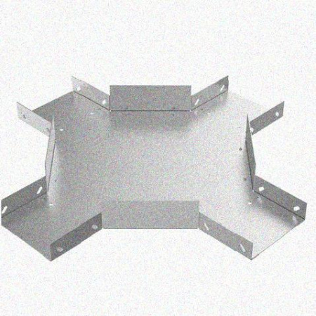 Лоток крестообразный замковый перфорированный КМЗ 300х80 УТ1,5, нержавеющая сталь, S0,8