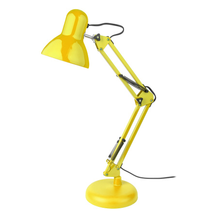 Светильник настольный 60W E27 жёлтый на основ+струбц General
