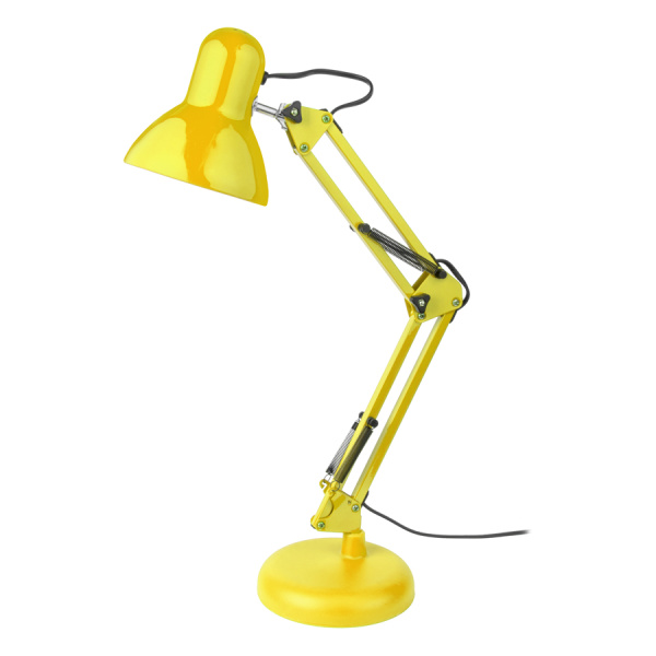 Светильник настольный 60W E27 жёлтый на основ+струбц General
