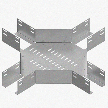 Лоток крестообразный перфорированный КМ 100х65 УТ1,5, оцинкованный лист S0,8