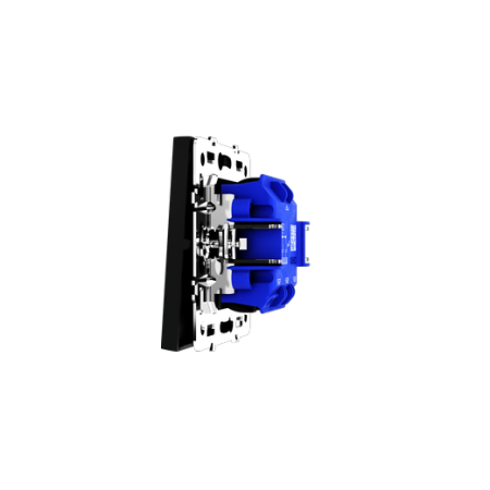 Выключатель встраиваемый Voltum S70 трехклавишный 10А, (черный матовый)