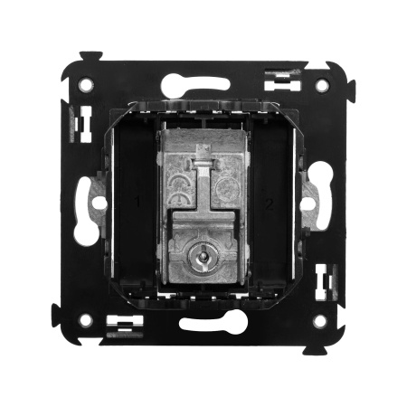 Розетка TV проходная в стену, "Avanti", "Черный матовый" DKC