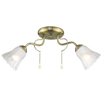 Люстра потолочная Бронза/Белый E27 2*60Вт 728-507-02 VELANTE