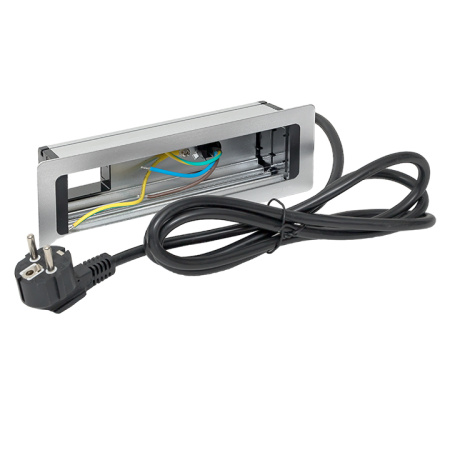 Встраиваемый настольный розеточный блок, 8 модулей, C-Line EKF