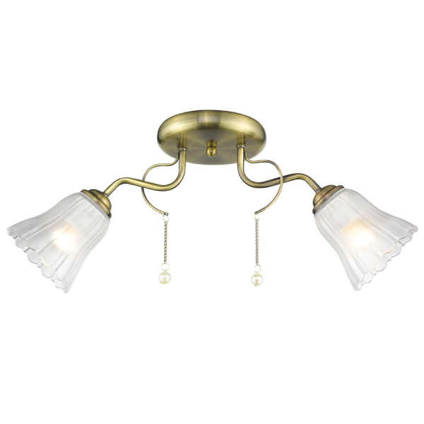 Люстра потолочная Бронза/Белый E27 2*60Вт 728-507-02 VELANTE