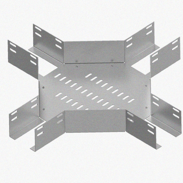 Лоток крестообразный глухой КМГ 200х100 УТ1,5, оцинкованный лист S1,0