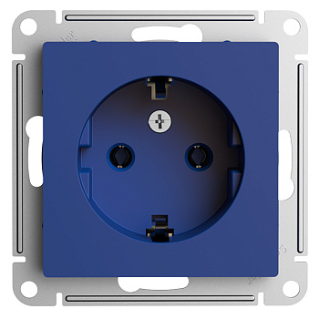 ATLASDESIGN Розетка с заземлением 16А, аквамарин Schneider Electric