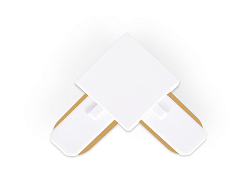 Коннектор угловой однофазный для соединения трековых шинопроводов GL7070 WH белый Ambrella Light