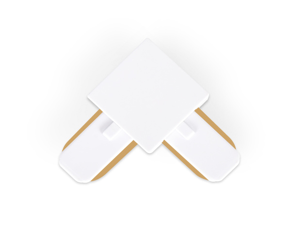 Коннектор угловой однофазный для соединения трековых шинопроводов GL7070 WH белый Ambrella Light