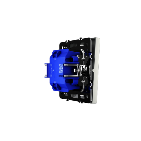 Выключатель встраиваемый Voltum S70 одноклавишный с подсветкой 10А, (сталь)