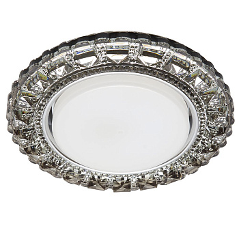 Светильник встр. с белой LED подсветкой 6400К Feron CD4045 потолочный GX53 без лампы, серый, хром