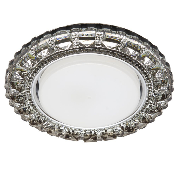 Светильник встр. с белой LED подсветкой 6400К Feron CD4045 потолочный GX53 без лампы, серый, хром