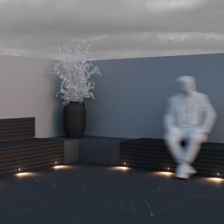 Подсветка для лестниц 3Вт 3000К Черный IP54 Bil O015SL-L3B3K Outdoor Maytoni