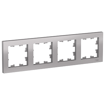 ATLASDESIGN Рамка универсальная 4-м . алюминий IP20 Schneider Electric