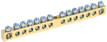 Шина PEN "земля-ноль" 6х9мм 14/1 (14групп/крепеж по центру) IEK