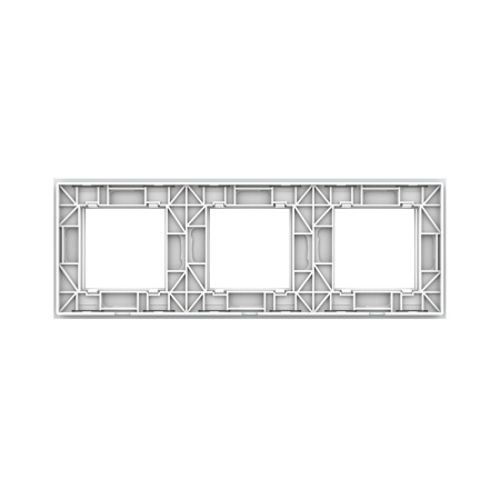 Рамка для розетки тройная белая Livolo