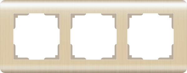 Stream Рамка горизонт/вертик 3 пост . шампань IP20 Werkel