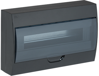 Корпус пластиковый ЩРН-П-18 IP41 черный KREPTA 3 IEK