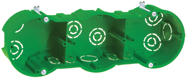 Коробка установочная КМ40024 3-х местная 212х70x45мм для полых стен IEK