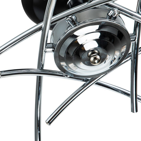 16-42 Светильник декоративный, потолочный, "Классик", 6хЕ27, 60Вт, 230В/50Гц, 650х320мм, металлическое основание, стеклянный плафон, хром, APEYRON