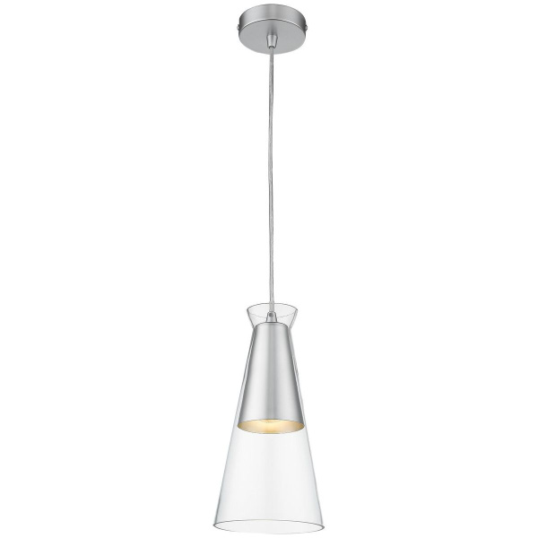 Светильник подвесной Никель/Прозрачный E27 1*60Вт WE207.01.206 WERTMARK