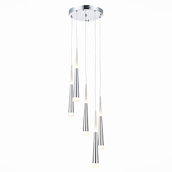 Светильник подвесной Хром/Хром, Белый LED 5*7Вт 4000К SLE200113-05 EVOLUCE