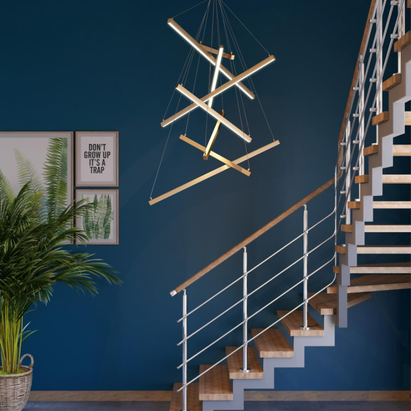 Подвесной св-к LED 96W 5190Лм 3000К 220V COMETA золото ODEON LIGHT