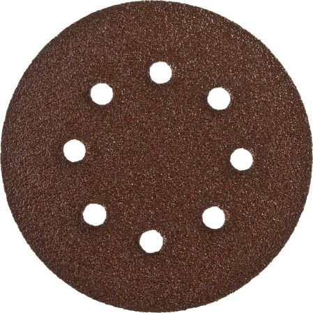 Круг шлифовальный "СТАНДАРТ" из абразивной бумаги на велкро основе, 6 отв., Р40, 150мм, 5шт ЗУБР