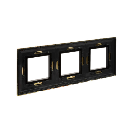 Рамка из металла, "Avanti", золотая, 3 поста (6 мод.) DKC