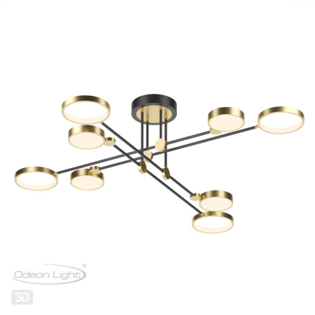 Потолочный св-к IP20 LED 65W 2677Лм DENZEL металл/черный с бронзой ODEON LIGHT