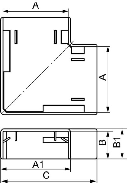 APM 15x17 Угол плоский белый DKC