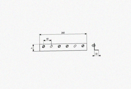 Соединитель лотковый замковый СЛЗх65х1,5 УТ1,5, оцинкованный лист, S1,5