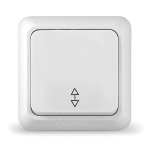 Олимп Выключатель 1клавишный ОП проходной 10А белый IP20 UNIVersal