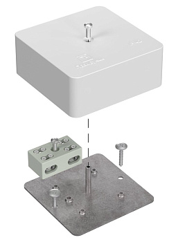 Коробка огнестойкая разветвительная для кабель-канала 40-0450-FR6.0-4-2-Р E15-Е60 75х75х30 RAL9003 Промрукав (87 шт/уп)
