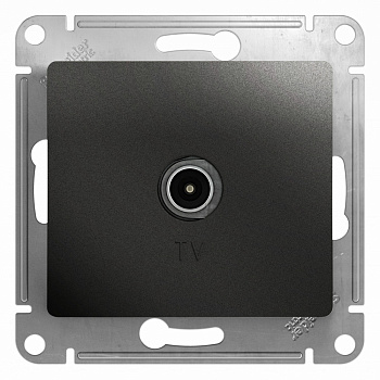 GLOSSA  Механизм розетки СУ TV . антрацит IP20 Schneider Electric