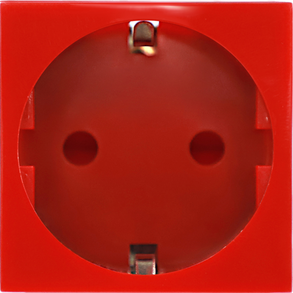 Donel Розетка 2К+З нем.ст., в/заж., с з/ш, крас. (45х45мм), серия (тип) DF6