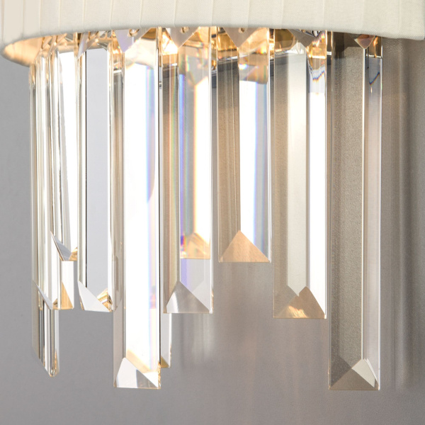 Настенный светильник с абажуром 2*E14 40Вт хром IP20 Amantea (10122/2 хром) Eurosvet