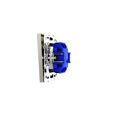 Проходной переключатель встраиваемый Voltum S70 одноклавишный с подсветкой 10А, (шелк)