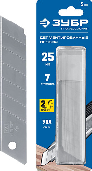 25 мм лезвия сегментированные, 5 шт ЗУБР 25 мм лезвия сегментированные, 5 шт ЗУБР