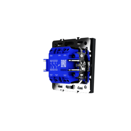 Проходной переключатель встраиваемый Voltum S70 двухклавишный с подсветкой 10А, (графит)