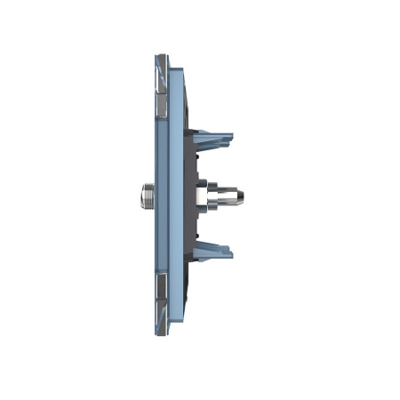 Розетка спутниковая SAT двойная Синяя Livolo